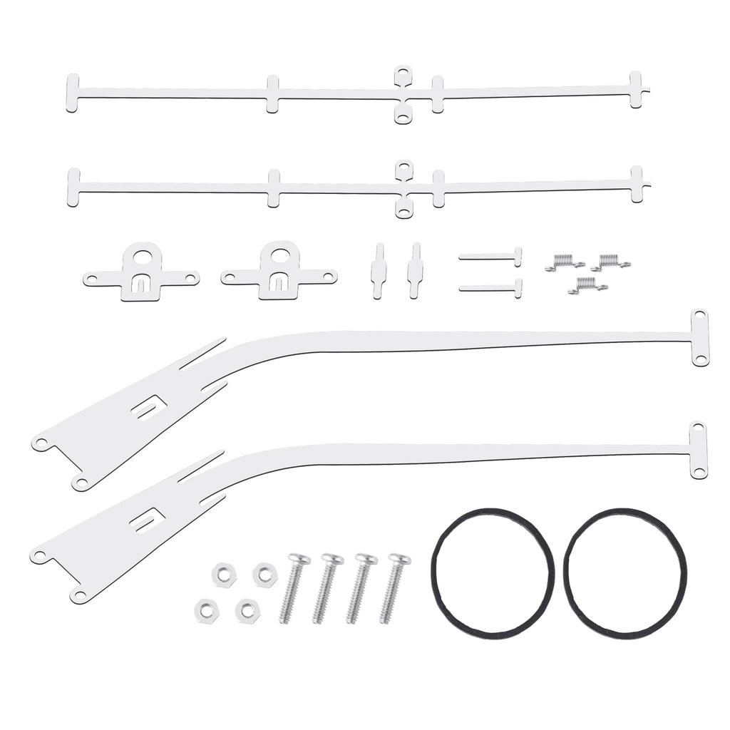 TRZX Universal Stainless Steel Windshield Wiper Set (2 Pieces Left Side) for 1/14 Scale Tamiya Trailer Tractor Truck Cars