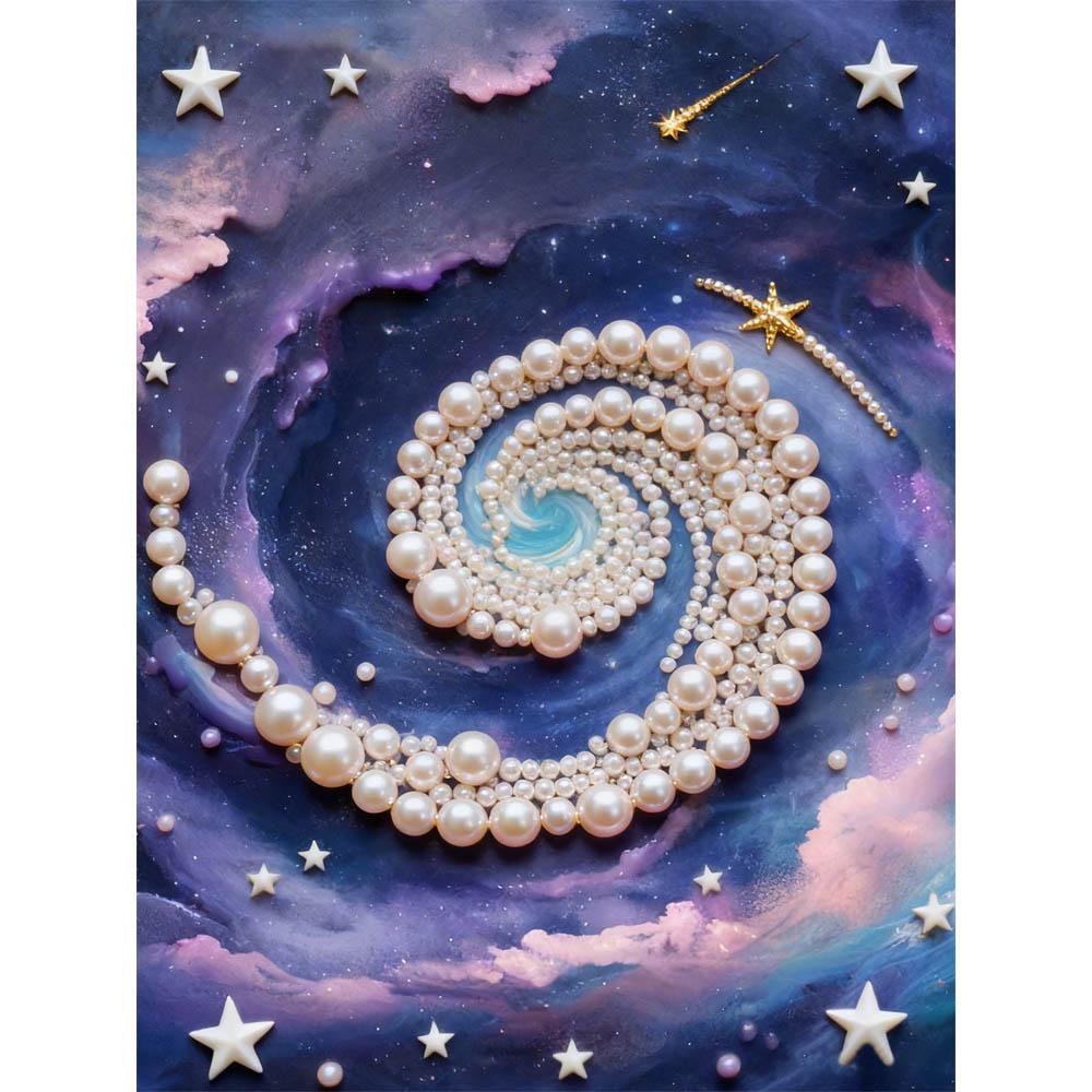 DIY Cosmic Vortex Pearl Diamond Art Painting Kits for Adults and Beginners,fine View Sparkling Painting Craft Home Wall Decor Handmade Gift