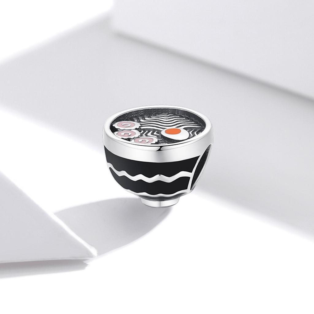 HOT Woman Jewelry Pendant 925 Sterling Silver Food Ramen Charm Beads Fit Bracelet & Bangle Silver Accessories Making Scc1905