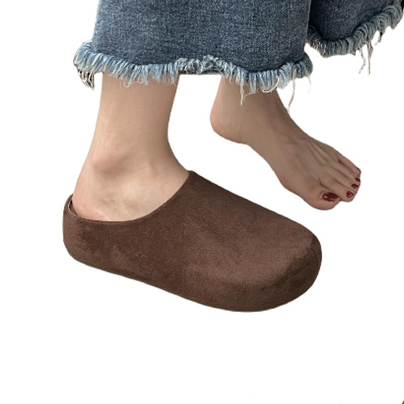 

Женские тапочки Балетки Мюли Обувь Замшевые Уютные Повседневные Сандалии Женские Новые Для Ходьбы 2025 Осень Для Ходьбы Zapatillas De Mujer 35