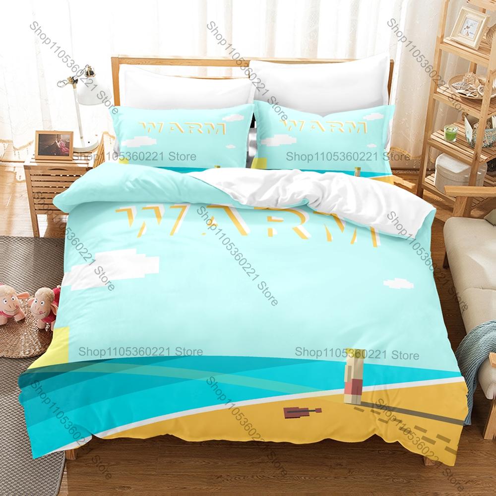Forrest Frank Child of God Warm Sunrise Lo-Fi Coastal Portrait HD Print Bedding Set Duvet Cover + 2 Pillowcases Chill Room Decor