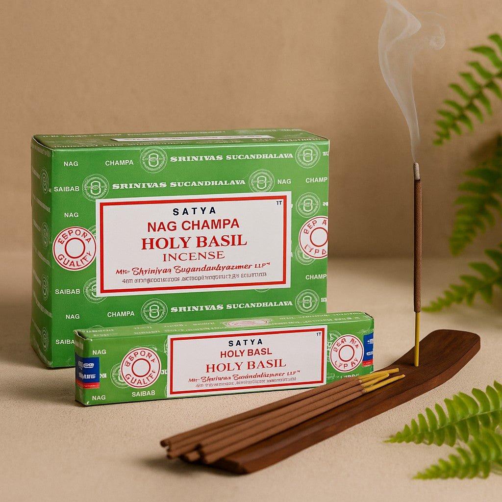 Shamtam Green Holy Basil Incense Sticks 15G Satya
