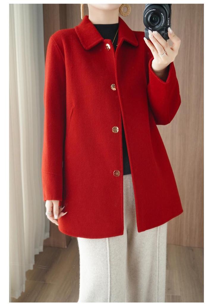 Petite Wool Coat - 2025 Korean Style, Age-Reducing, Mid-Length for Autumn/Winter Women's Fashion