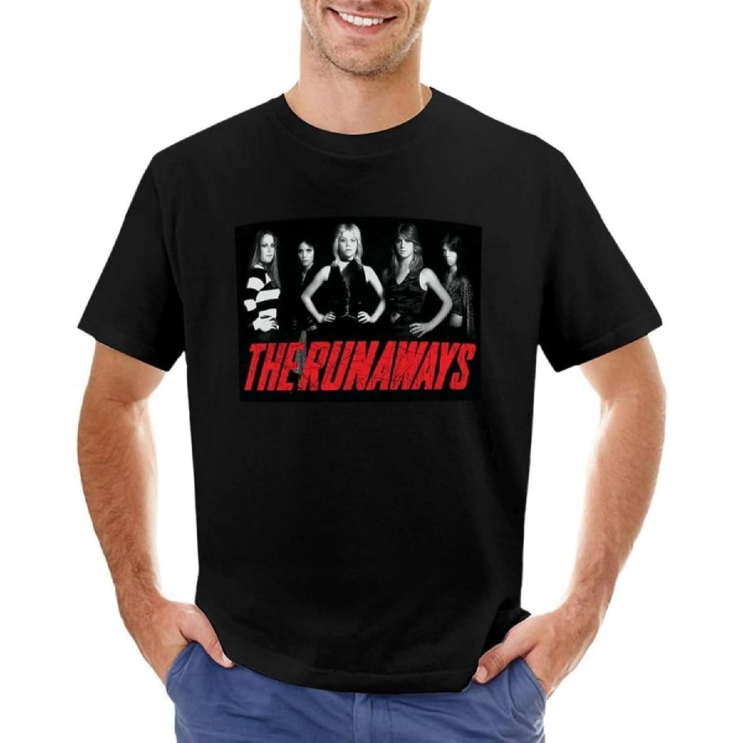 The Runaways T-Shirt Short Sleeve Custom t Shirt t Shirts for Men Black S