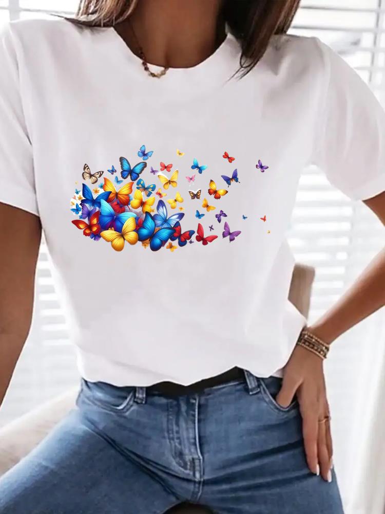 (Asian Size) Clothing T Shirt trend love style 90s Tee Top Women Fashion Female Woman Print  Short Sleeve Graphic T-shirts