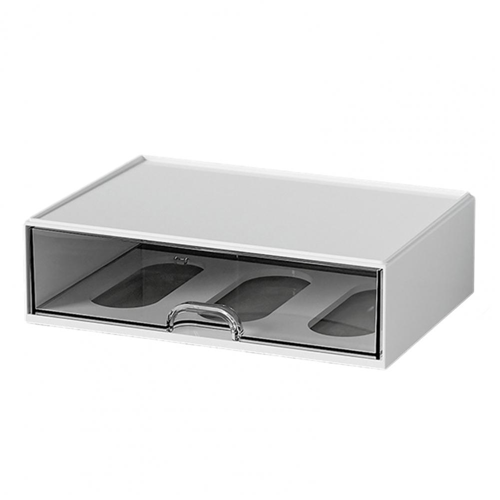 

Storage Box Sundries Storage Case Transparent Desktop Organizer Drawer Box with Pen Holder Capacity for Makeup for Office