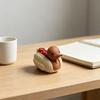 Baizihuahu 3D Printed Hot Dog Duck Figurine, Cute Food Animal Sculpture with Matte Finish, Funny Mini Desk Toy Office Home Decor