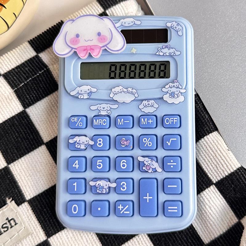 Sanrio Mini Kalkulator Elektroniczny Hello Kitty Cinnamoroll Kawaii 8-cyfrowy Kalkulator Przenośny Kreskówkowy Artykuły Biurowe Szkolne Prezent