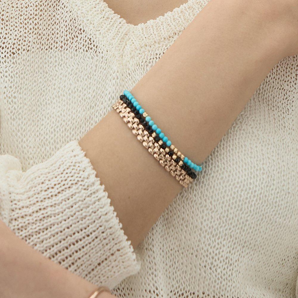 [Own] 14K Italian Cut Ball Turquoise Bracelet