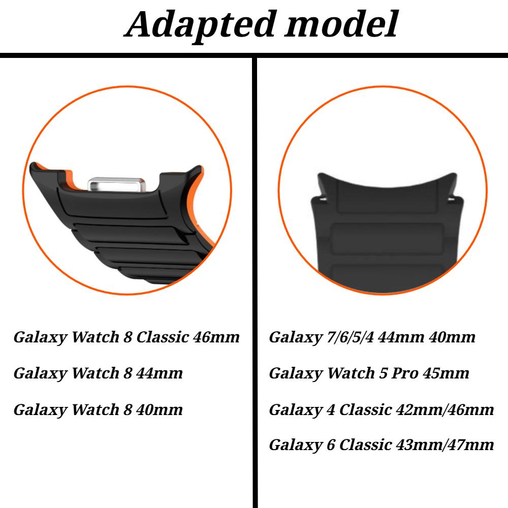 No Gaps Soft Silicone Magnetic Strap for Samsung Galaxy Watch 8 Classic 46mm Sport Band for Galaxy 7/6/5/4 40mm 44mm 45mm 47mm 43mm Curved End Strap