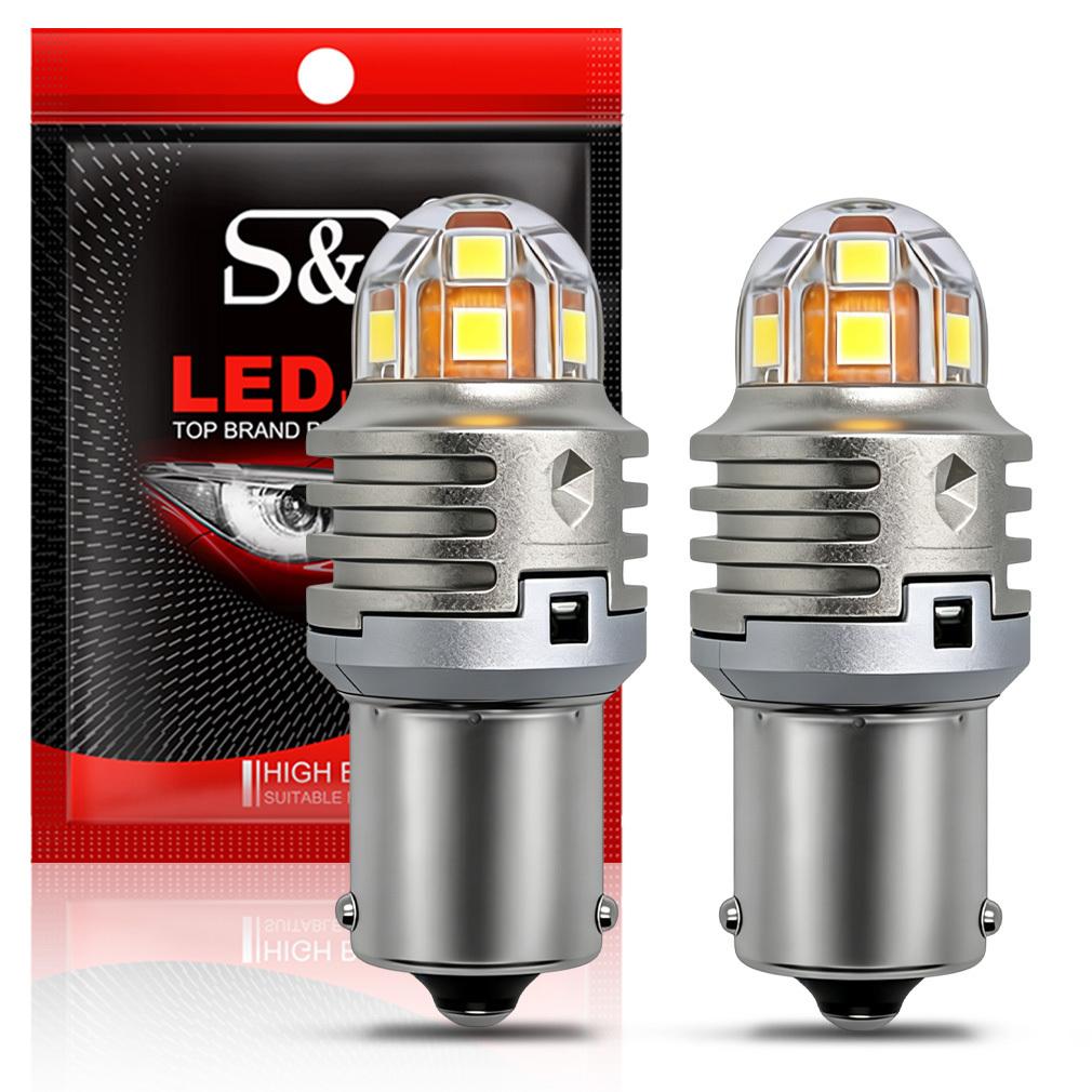 2X 1156 BA15S BAU15S P21W Led Bulbs PY21W 1157 BAY15D P21/5W T20 W21/5W W21W 7440 7443 T15 W16W Car Reverse Brake Signal Light T10 Auto Interior Lamp