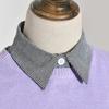 Linbaiway  Women Shirt Fake Collar Detachable Collars for Mens Striped Lapel Necklace False Collar Lapel Top Decorative