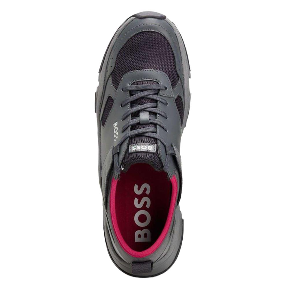 Hugo Boss Men's Asher Leather Running Trainers