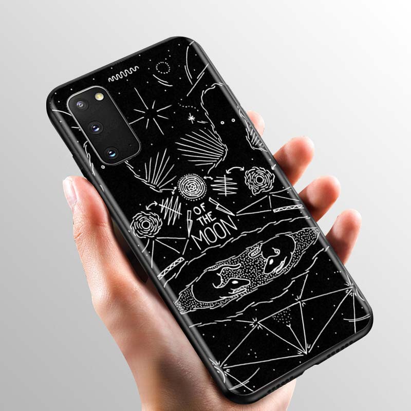 Case For Samsung Galaxy Note 10 Lite Plus 20 Ultra 8 9 S20 FE S21 S10 Soft Silicone Phone Cover Funda Witches Moon Tarot Shell