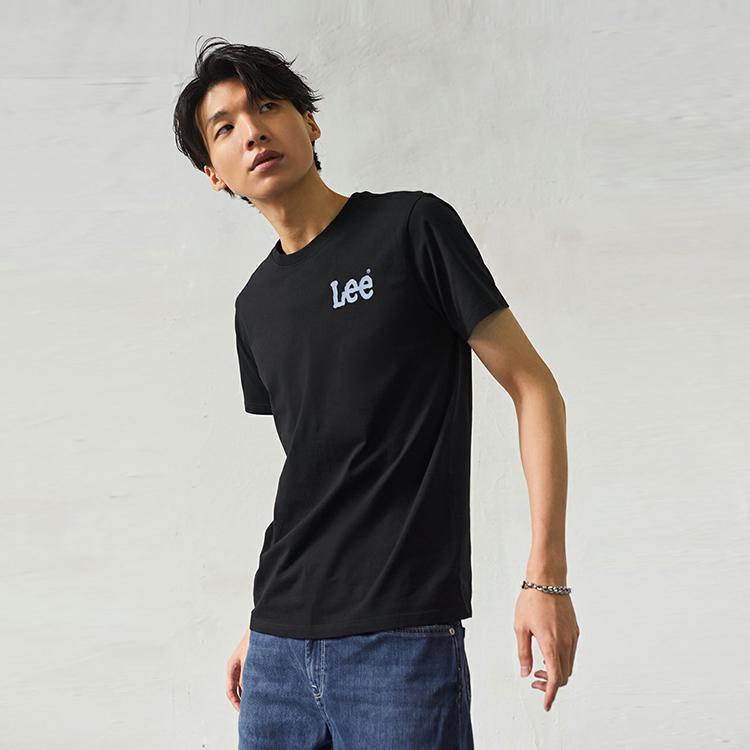 SS24 Slim Fit Round Neck Logo Print T-Shirt Short Sleeve Men tops Black LMT007521K9900FK11000