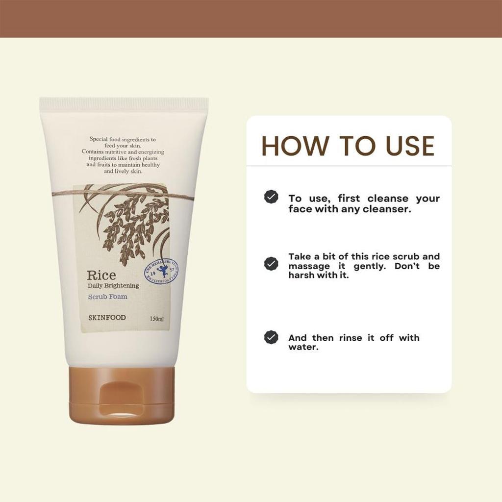 Skinfood Rice Daily Brightening Scrub Foam 150ml