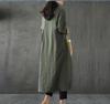 Spring Cotton And Linen Loose Fitting Slimming Dress For Women