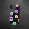 Smiley ansiktsmønster herdet glass telefondeksel for iPhone Samsung Galaxy OnePlus Oppo Xiaomi Redmi Note SA 7 8 9 10 11 12 13 14 20 21 22 53 Pro Ultra