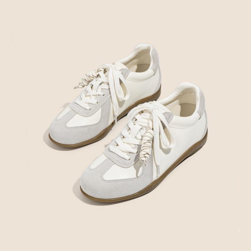 

Ретро платформа немецкие тренировочные туфли женские 2025 новые веревочные шнурки в цветовой гамме повседневные спортивные туфли на платформе туфли Форреста Гампа кеды 40 белый