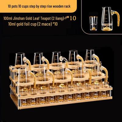 Shuangqi Goldfolien-Glas Karaffe & Becher Set