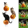 Halloweenowy palik ogrodowy dekoracja zewnętrzna ozdoba kreatywny metalowy znak Halloweenowy na podwórko dekoracyjny na ścieżkę chodnik gospodarstwo