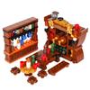 MOC Medieval Napoleonic Furniture Sheepskin Paper Cabinet Building Blocks Ink Map Compass Printed Tiles Bricks Toys Boys Gift