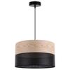 Single Hanging Lamp Classic Oak Veneer Lampshade 35Cm