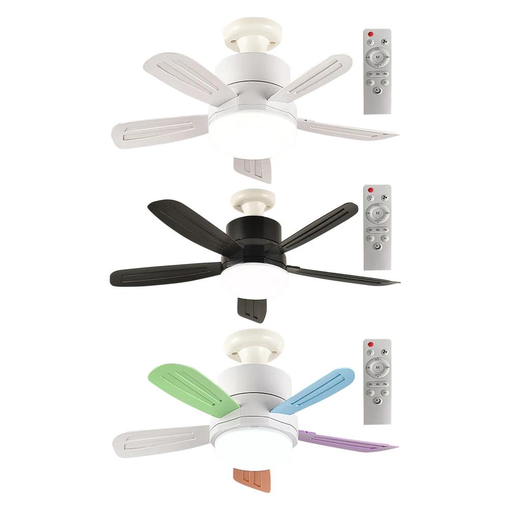 2 In 1 Hanging Fan with LED Lantern Remote Control Silent Ceiling Fan Universal Dimming Fan for Dining Room Bedroom Living Room