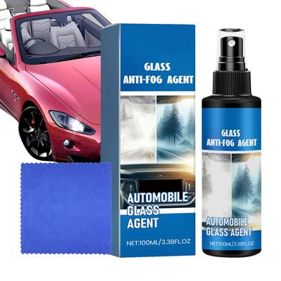 100ml Car Glass Oil Film Cleaner With Towel Anti-fog Automobile Glass Agent Auto Windshield Defogger Car Wash Supplies