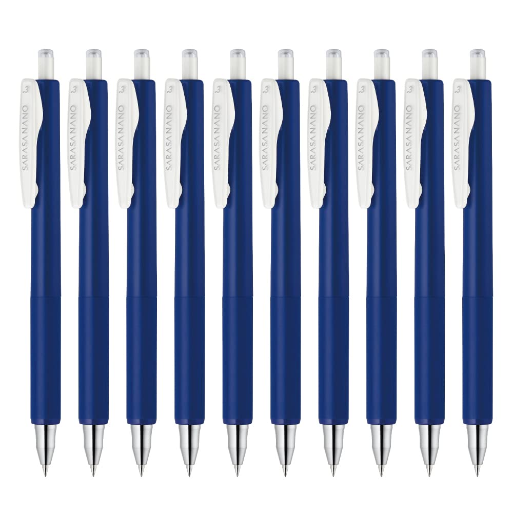 Zebra Sarasa Nano Гелевая шариковая ручка, 10 шт., 0,3 мм, Синий, ручки, B-JJH72-BL синий