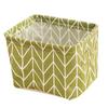 Waterproof Printed Cotton Linen Basket with Handles for Desktop, Sundries, and Small Clothes Storage