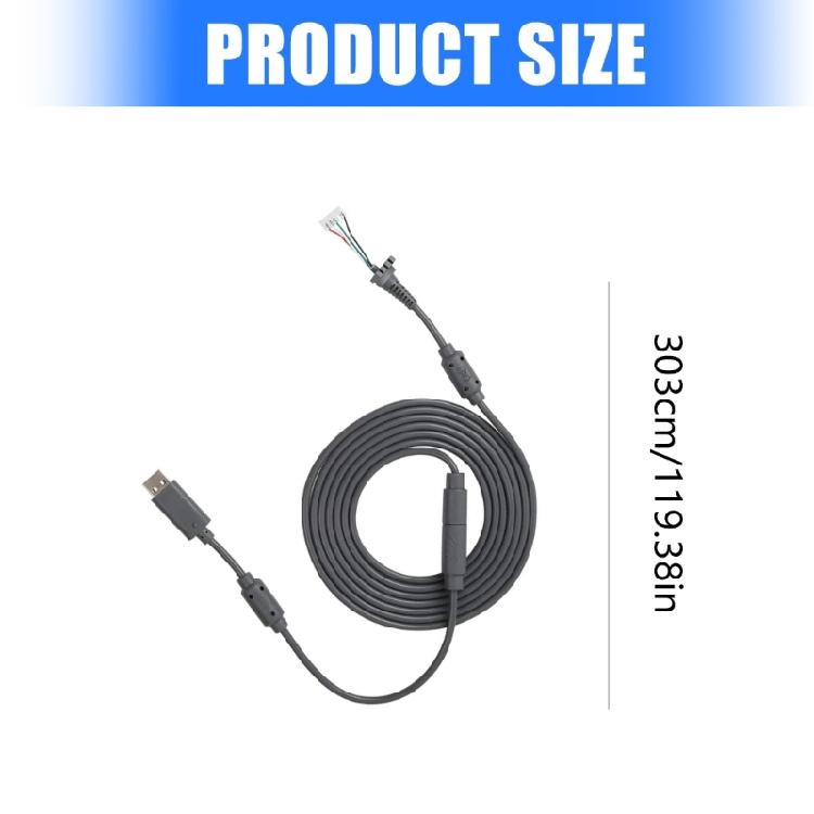 USB 5Pin Gamepad Cable Replacement Wire with Breakaway Adapter for 360 Controller Replacement Cable
