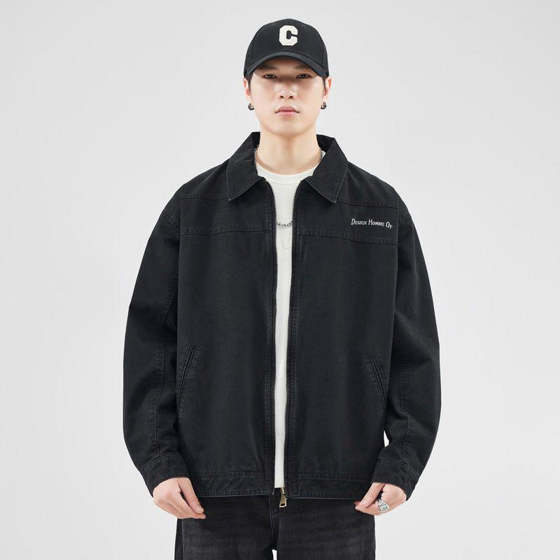 Men s American Retro Casual Black Workwear Jacket (2025 Autumn/Winter) Triple Extra Large чёрный