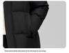 Unisex Mid-Length Hooded Down Jacket, 90% White Duck Down, Thickened for 2025 Winter, Trendy Couple's Warm Outerwear with Cold Protection.