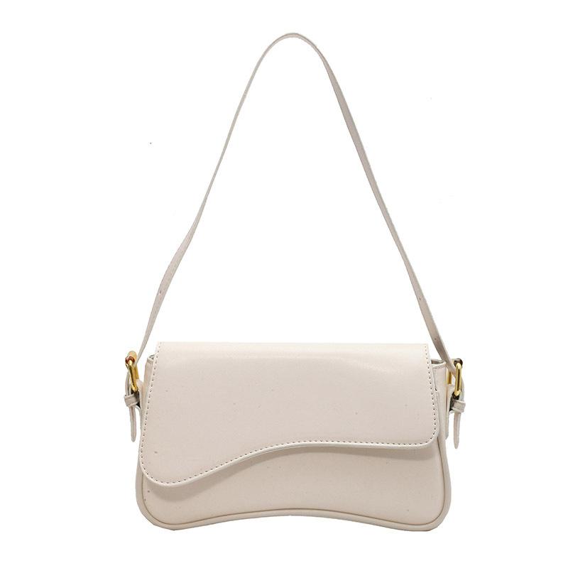 Retro Solid Color Messenger Women's Bag 2 Texture Fashion Shoulder Bag Trendy Versatile Handbag