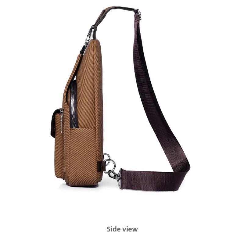 New Large Capacity Men's Chest Pouch,Crossbody bag,PU Leather Luxury Design Sling Bag, for Phone, Wallet & Outdoor Essentials