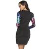 Women's Sexy Dress Deep V Long Sleeve Bag Hip Sequins Sexy Dress Fashion Nightclub Party Dress