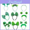 St. St. Patrick's Day Grünes Kleeblatt Haarband Elfenhut Stirnband Set