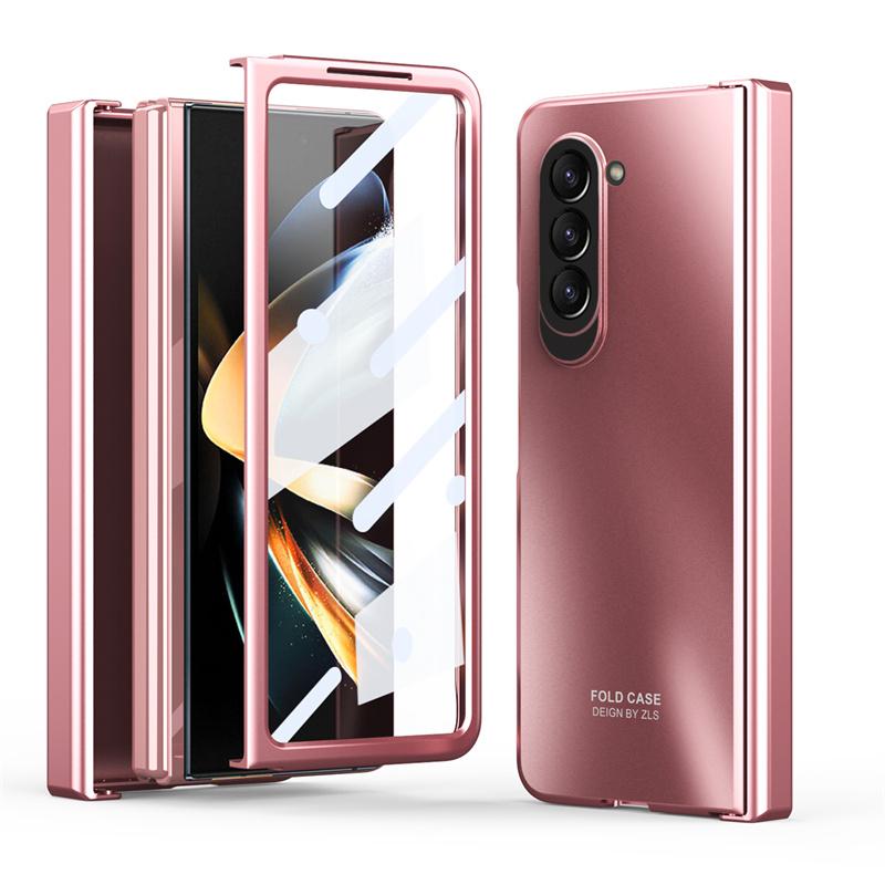 

Для Samsung Galaxy Z Fold 5 4 3 2 5G Модный Механический Чехол с Защитой Шарнира Электролитическое Покрытие Защитная Крышка 360° For Galaxy Z Fold5