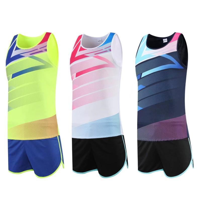 Men's and Women's Track & Field Sportswear: Student Training & Competition Running Vest Set