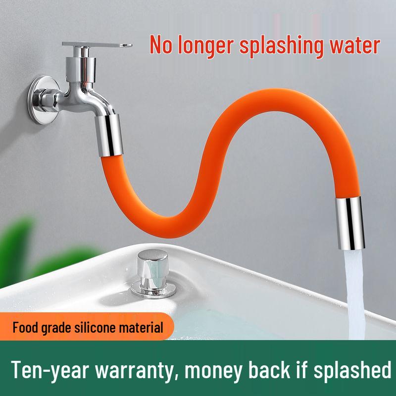 Stainless Steel Universal Faucet Extender - Splash-Proof Bathroom Sink Attachment
