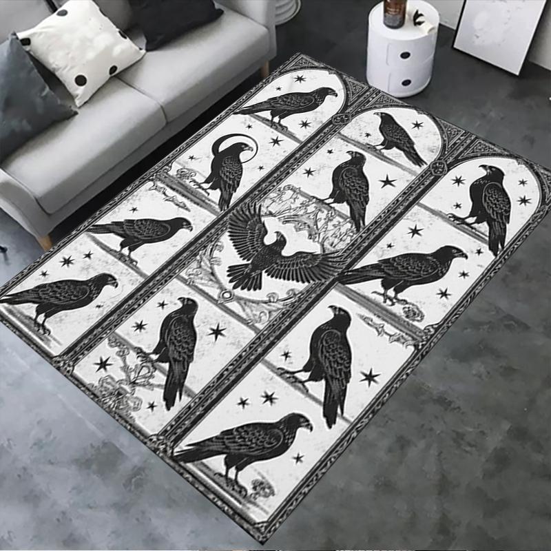 

2025 New Gothic Bird Carpet Rug for Living Room Bedroom Home Sofa Decoration,Kids play Non-slip Floor Mat50 40x60cm( 15x23in )