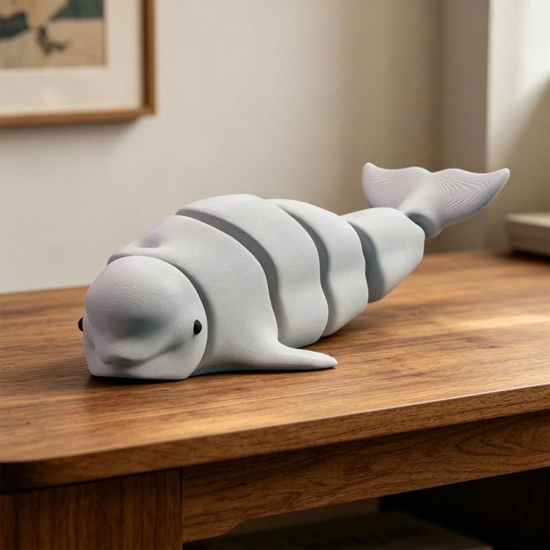 Αρθρωτά 3D Εκτυπωμένα Διακοσμητικά Θαλάσσια Ζώα Καρχαρίας Φάλαινα Πιγκουίνοι Φιγούρες Με Εύκαμπτες Αρθρώσεις Για Γραφείο Ράφι Διακόσμηση Τέχνης