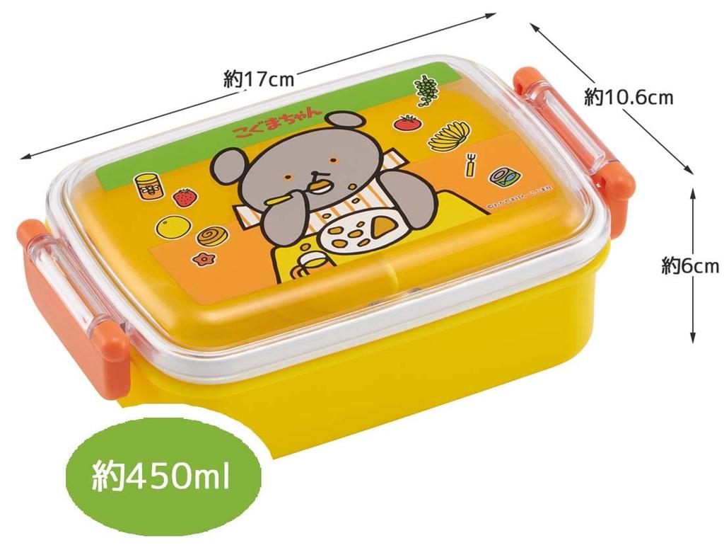 Skater Children's Lunch Box, 450ml, Little Bear Design, Girl's, Made In Japan (RBF3ANAG-A)