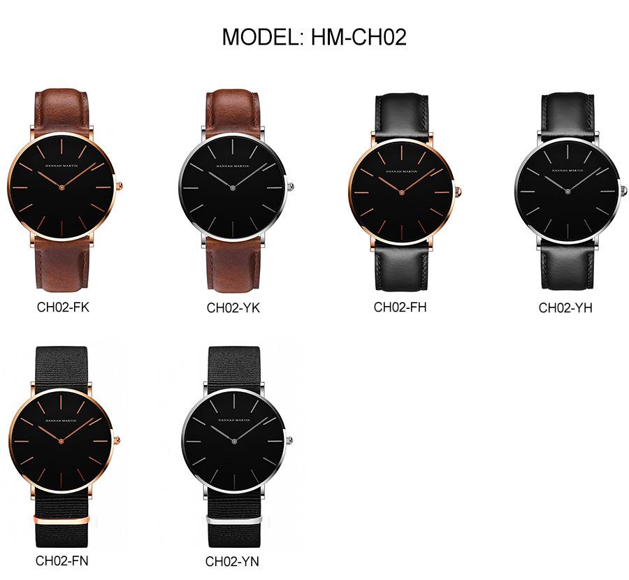 Men's Minimalist Waterproof Leather Strap Quartz Watch