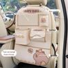 Bolsa de Armazenamento para Carro Capivara: Antisujeira, Antichute, Lixeira de Couro Desenho Animado
