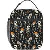 Dancing Skeletons Party Halloween Lunch Bag Insulated Lunch Box for Women Men Reusable Lunch Cooler Bag for Office Picnic