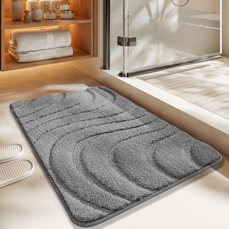 2026 Simple Striped Door Mat, Door Mat, Carpet, Bathroom, Non-slip Absorbent Foot Mat, Quick Drying