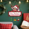 Christmas Gift for Friends Winter Wooden Hanging Sign Elk Snowman Decorative Plaque Indoor Festive Wall Crafts Door Sign Holiday Party Home