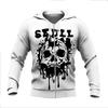 New Autumn and Winter Men's Halloween Skull 3D Printing Hooded Zipper Hoodie Men's Sweatshirt 3D Harajuku Hoodie